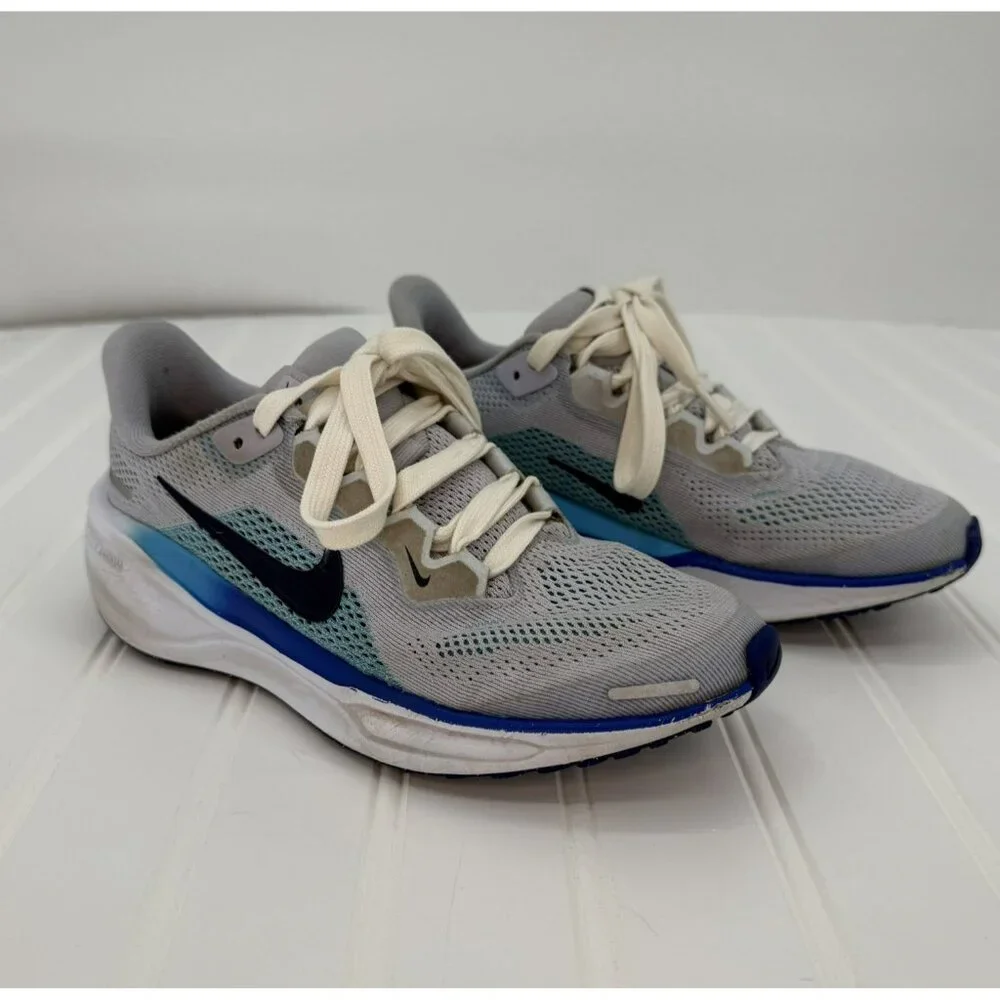 Nike Pegasus Running Shoes Blue Gray FN5041-004 Big Kids Size 3Y Used